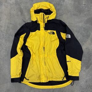Vintage North Face Jacket Mens Medium Yellow Goretex 90s Coat Mountain Parka